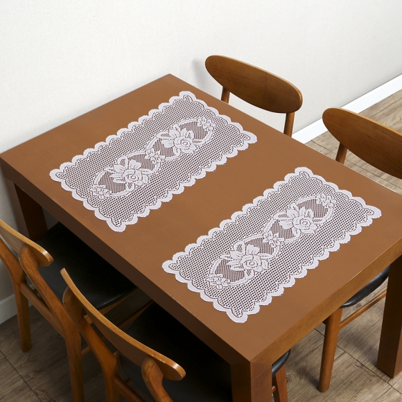 프렌치 레이스 테이블 러너 3p세트(꽃무늬)