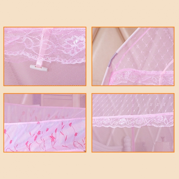 [리빙피스] 유니룸 모기장(120x200cm) (핑크)