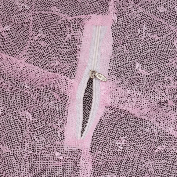 유니룸 돔형 사각 모기장(120x200cm) (핑크)