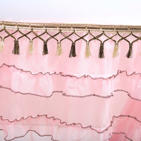스위트룸 레일형 침대모기장(200x220cm) (핑크)