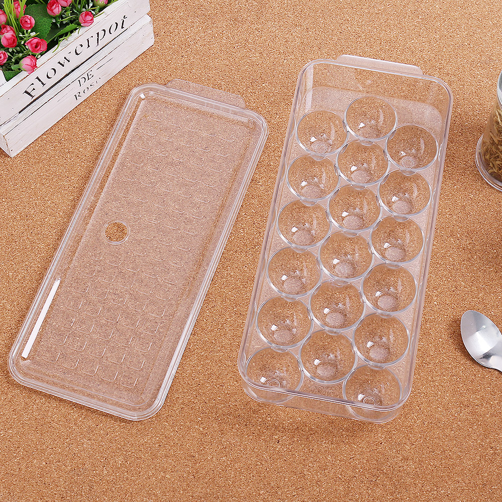 Oce 냉장고 계란 보관함 투명 달걀판 18구 플라스틱 계란판 뚜껑 정리함 닭알 수납통
