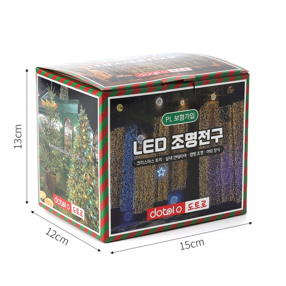 [은하수] 300구 녹색선 LED 웜색 지니전구(30M) (전원잭포함)