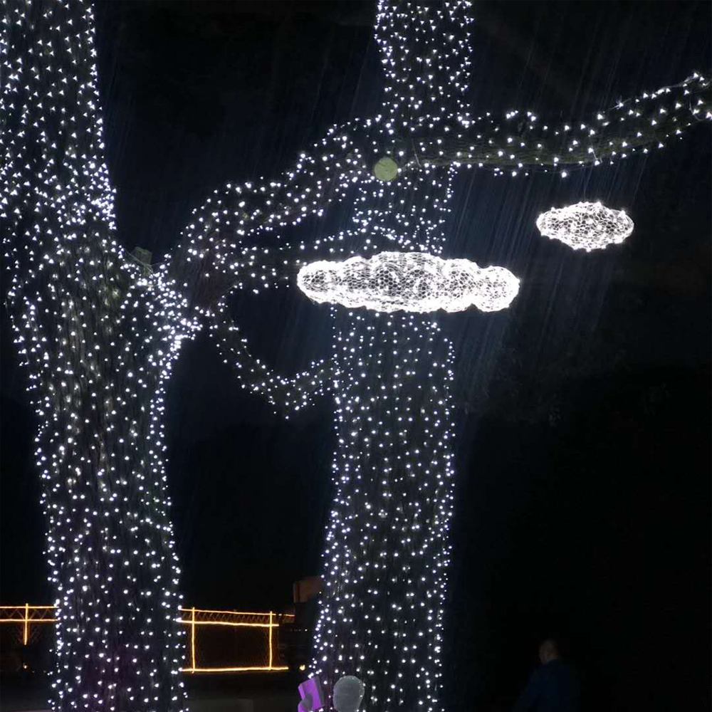 [은하수] 500구 녹색선 LED 백색 지니전구(50M) (전원잭포함) 크리스마스