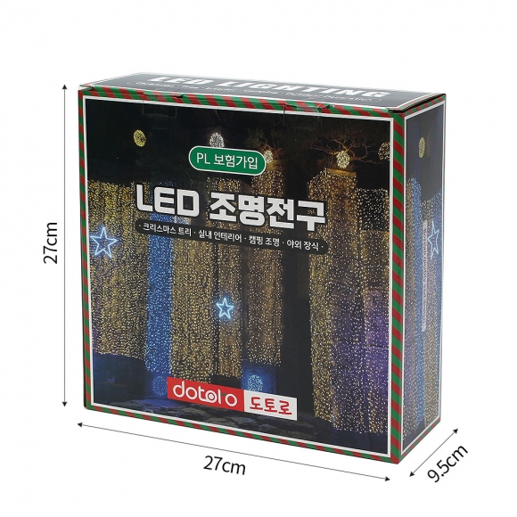 [은하수] 1000구 녹색선 LED 백색 지니전구(100m) (전원잭포함)