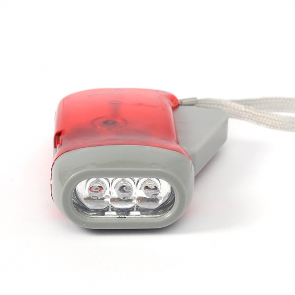 LED 자가발전 비상용 손전등(레드)