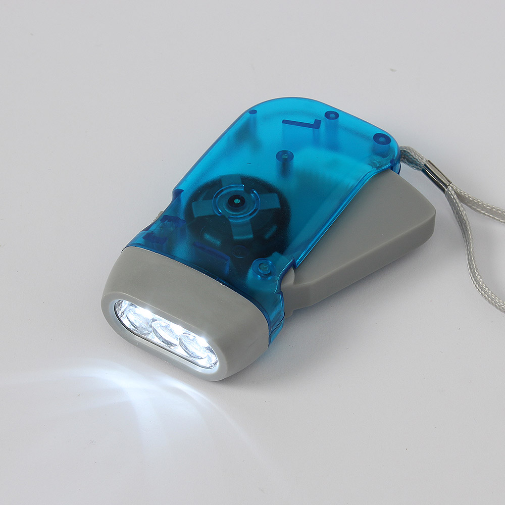 Oce LED 자가 발전 후레쉬 비상 랜턴 블루 휴대용렌턴 소형후라쉬 자동충전후라시
