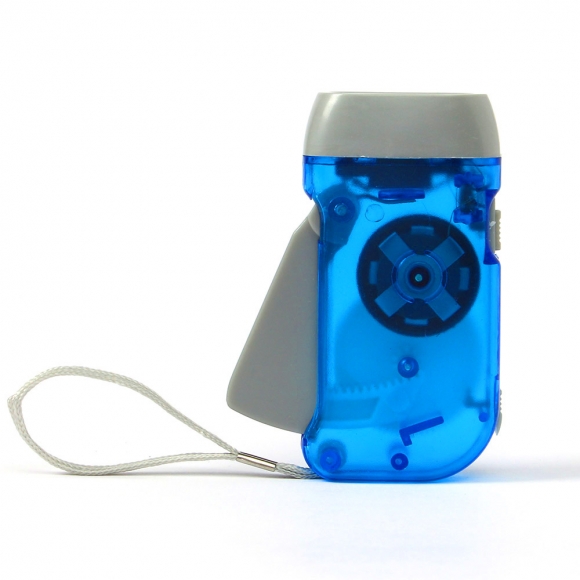 LED 자가발전 비상용 손전등(블루)