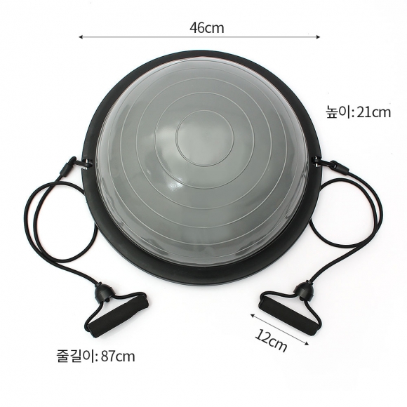 홈트레이닝 줄무늬 밸런스볼(실버)