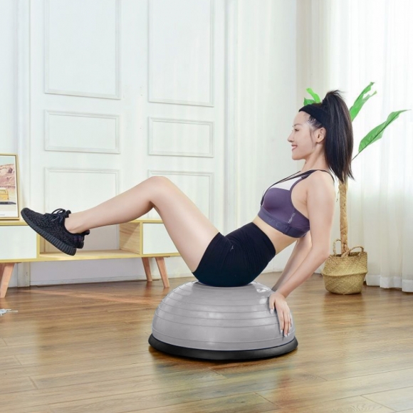 홈트레이닝 줄무늬 밸런스볼(실버)