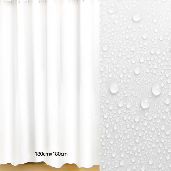 컬러 샤워 커튼(180cmx180cm) (화이트)