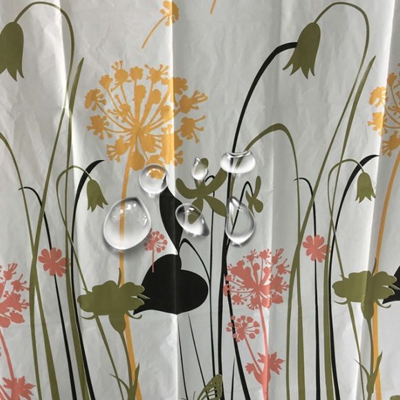 꽃 패턴 샤워 커튼(180cmx180cm)