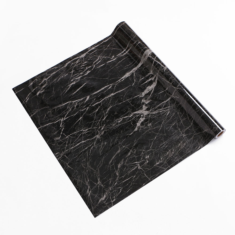 Oce 방수 블랙 대리석 식탁 시트지 (5M) 접착 스티커 셀프 벽지 도배 데스크 벽 꾸미기