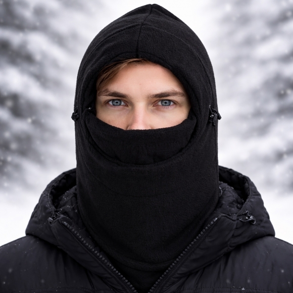 더블업 방한 넥워머 바라클라바(블랙)