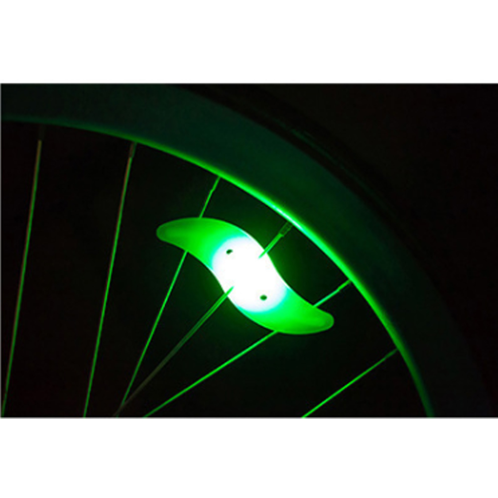 실리콘 LED 자전거 휠라이트 플래시 그린 야광 후레쉬 자전거 라이트 바퀴 휠조명