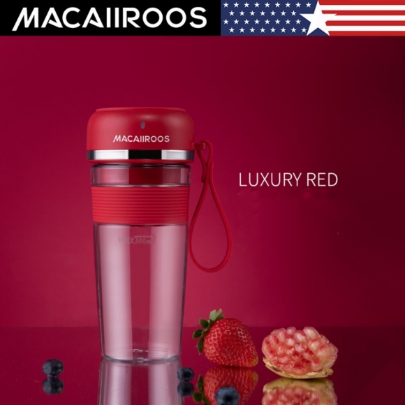 (해외직구)MACAIIROOS 휴대용 웰빙 과일 믹서기(레드)