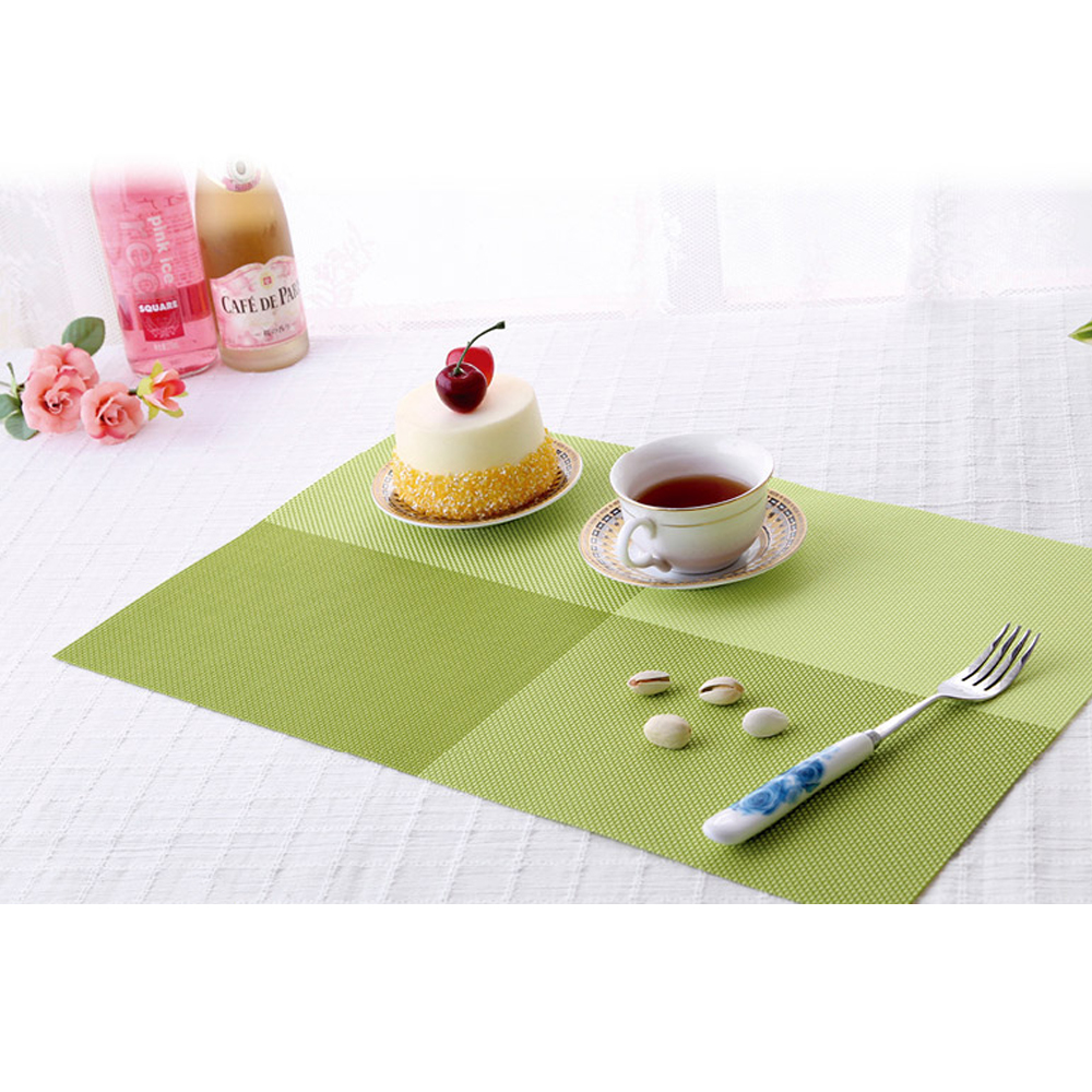 Oce 테이블 데코 양면 식탁 수저 식사 매트 그린 그릇 깔개 사각 접시 받침 식탁 패드