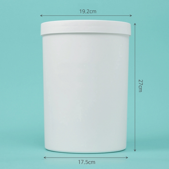 원터치 푸시형 휴지통(8L) (화이트)
