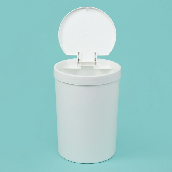 원터치 푸시형 휴지통(8L) (화이트)