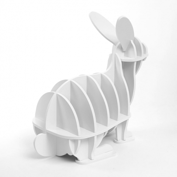 DIY 토끼 동물모형 선반 책장(53x48cm) (화이트)