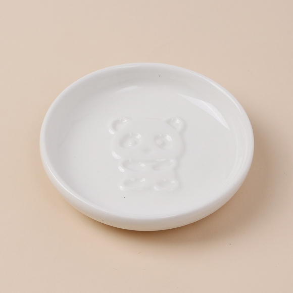 [쿠킹홈] 냠냠 도자기 입체 소스그릇(원형 판다D)