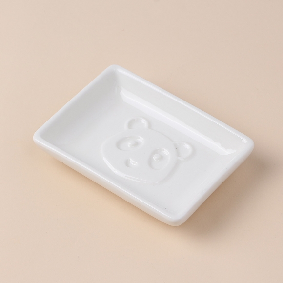 [쿠킹홈] 냠냠 도자기 입체 소스그릇(사각 판다C)