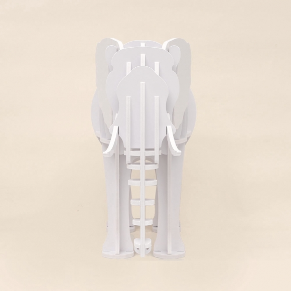 DIY 코끼리 동물모형 선반 책장(80x50cm) (화이트)