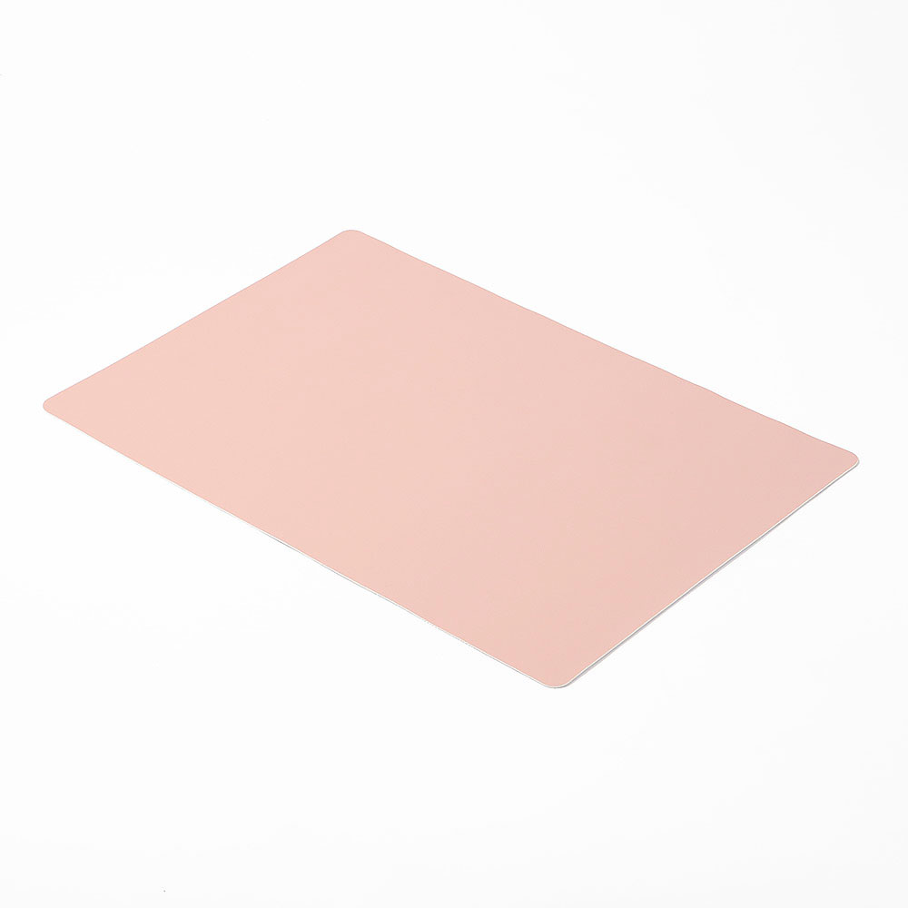 가죽 1인 양면 테이블 매트 핑크 실버 플레이팅 매트 사각 깔판 테이블 메트
