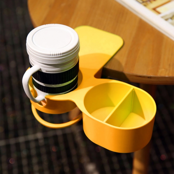 집게형 테이블 컵홀더(옐로우)