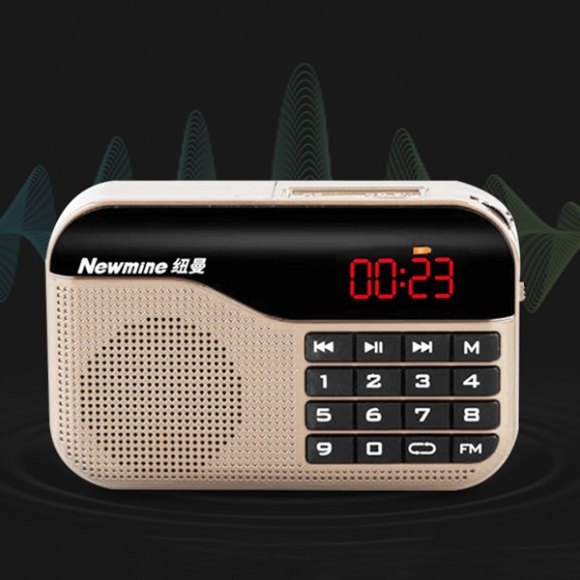 (해외직구)N63 소형 충전 효도 라디오(골드)