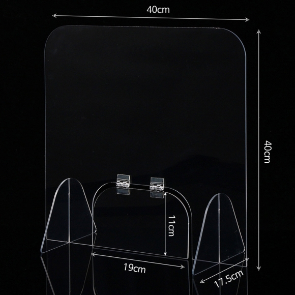 세이프 투명 아크릴 칸막이(도어 창구형) (40x40cm)