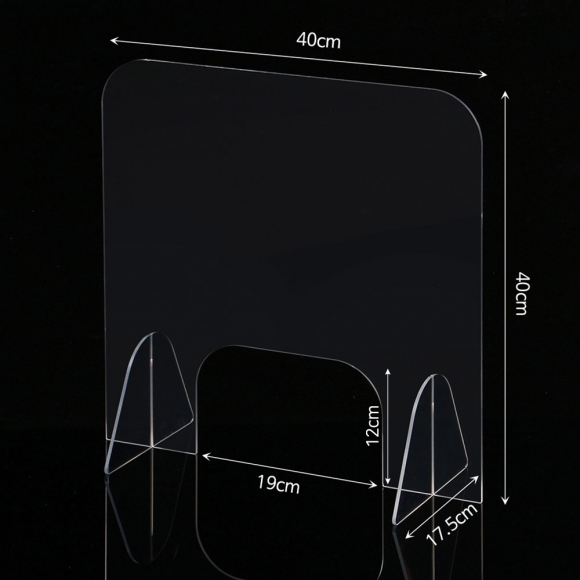 세이프 투명 아크릴 칸막이(오픈 창구형) (40x40cm)