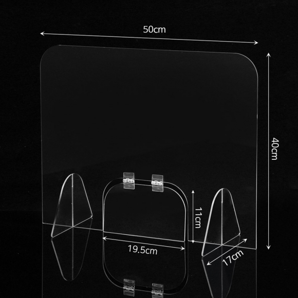 세이프 투명 아크릴 칸막이(도어 창구형) (40x50cm)