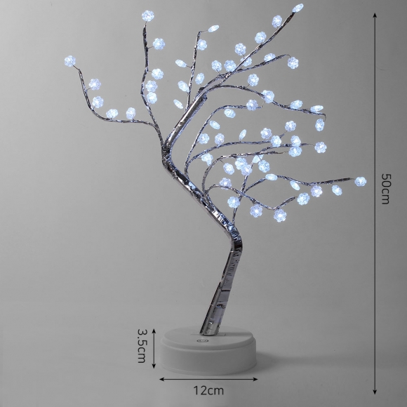 감성나무 LED 무드등(USB+건전지) (눈꽃)