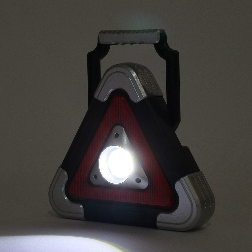 Oce 깜빡이 먼거리 차량 비상 삼각대 실버 공사장 반사판 LED 삼각대 랜턴 차량 통제 안전삼각대