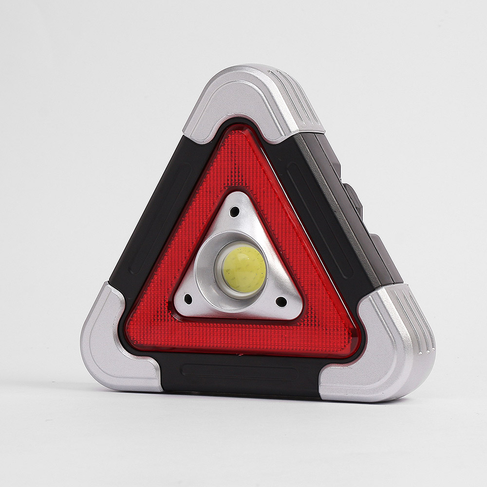 Oce 깜빡이 먼거리 차량 비상 삼각대 실버 공사장 반사판 LED 삼각대 랜턴 차량 통제 안전삼각대