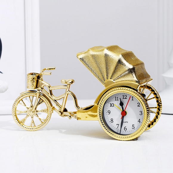 모형자전거 시계(골드)