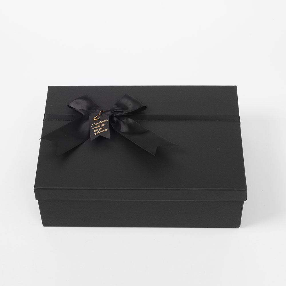 Oce 종이 블랙 상자 선물 리본 박스 28x20cm 예쁜 종이 포장 케이스 포장 박스 뚜껑 케이스