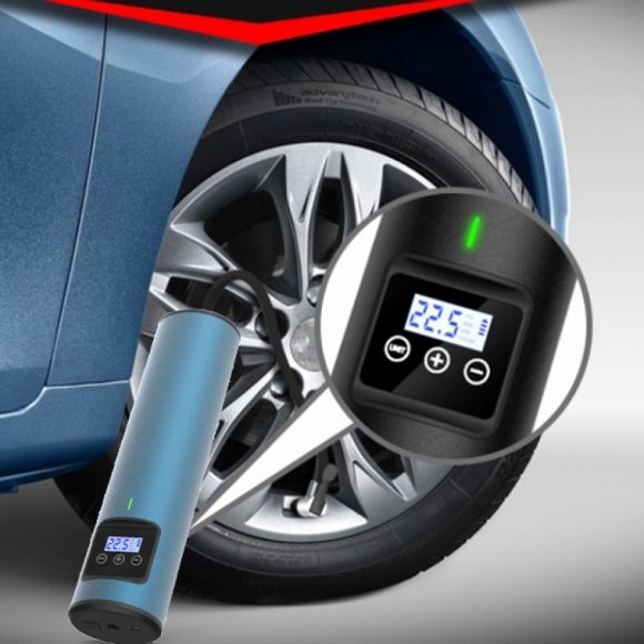 (해외직구)Hexi 타이어 공기압 주입기 저소음 무선 에어펌프(블루)