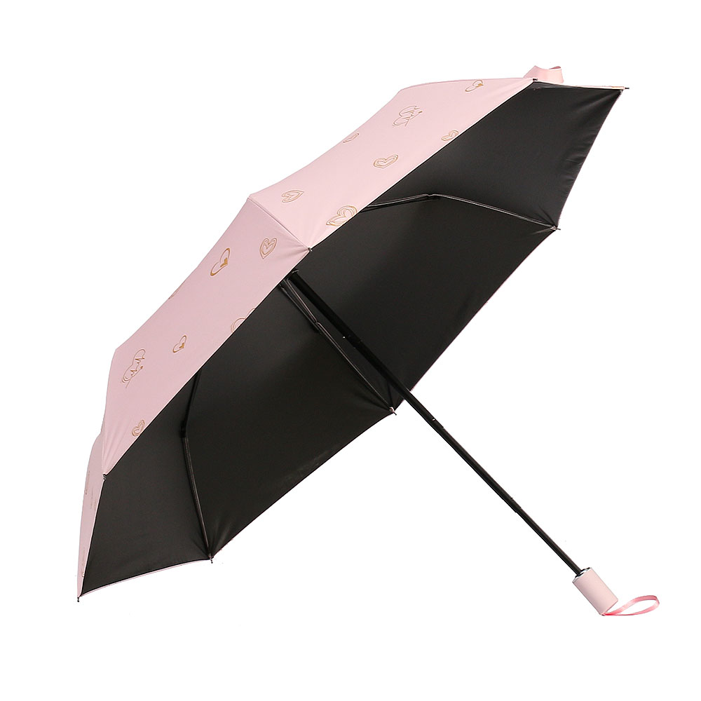 Oce 하트 3단 수동우산 겸 양산 핑크 UV 자외선 차단 양산 비비드 칼라 우산 컬러풀 소형 양우산