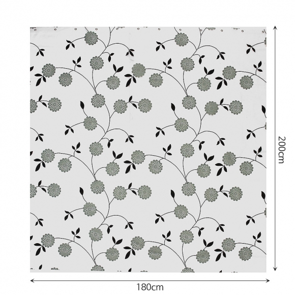플라워 패턴 샤워커튼(180x200cm)