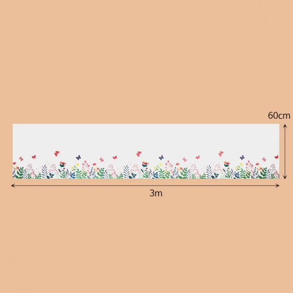 깔끔주방 오염방지 투명 시트지(3Mx60cm) (꽃)