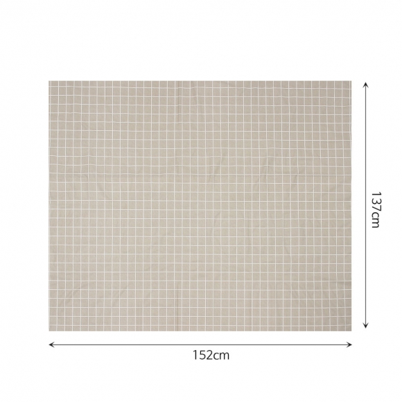 러빙유 격자무늬 식탁보 2p세트(152x137cm) (웜그레이)