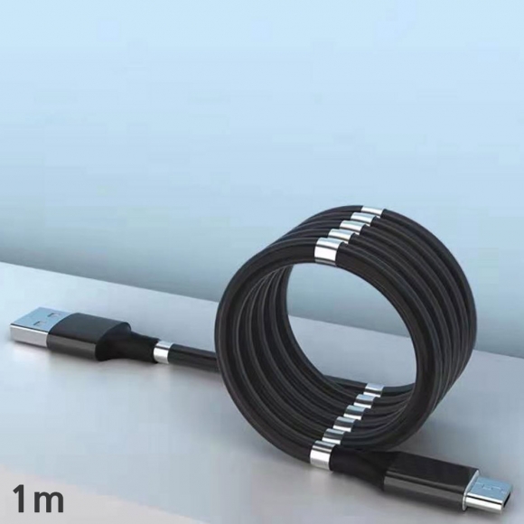 선정리 마그네틱 고속 충전케이블 5핀케이블 1m(블랙)