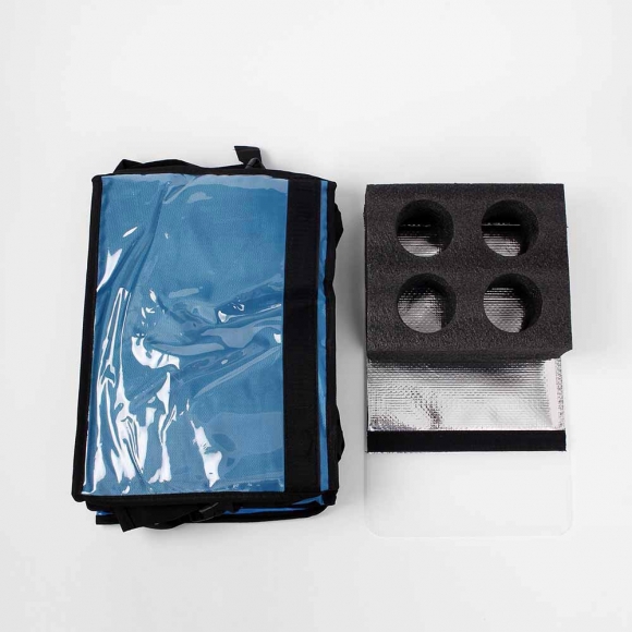 프레쉬 컵홀더 보온보냉 배달가방(32L) (블루)