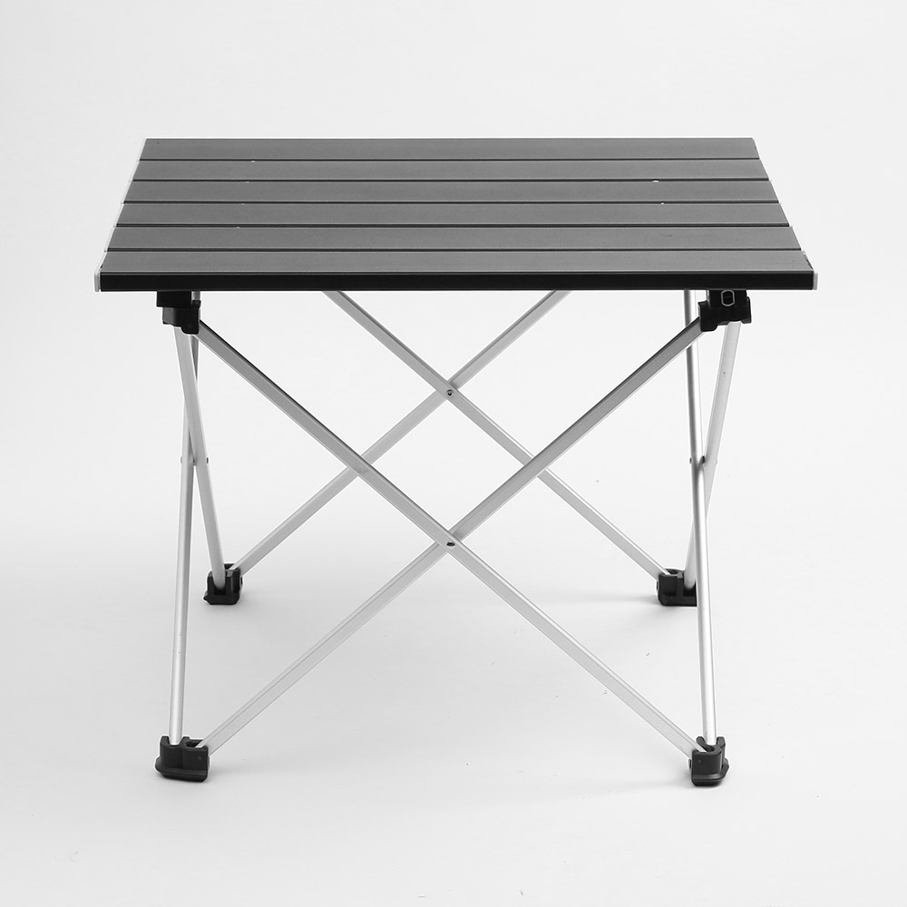 Oce 설치 및 보관이 편리한 롤테이블(39.5x34cm) (블랙) 피크닉 폴딩 테이블 방수 정원 식탁 캠핑용 간이 경량