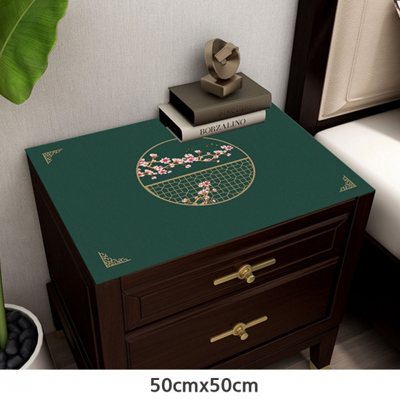 협탁 테이블 가죽매트(그린) (50cmx50cm)
