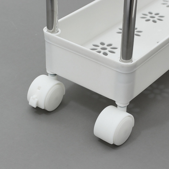 슬림 4단 이동식 틈새선반(폭14cm) (스틸봉)