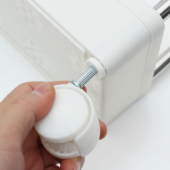 슬림 4단 이동식 틈새선반(폭14cm) (스틸봉)