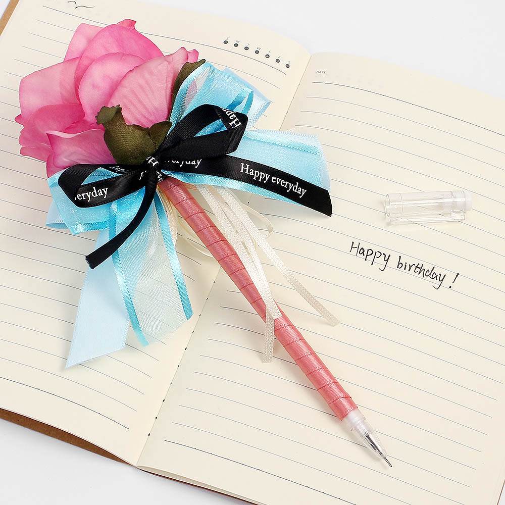 Oce 로즈 플라워 볼펜 핑크 선물 기념품 서류 연필