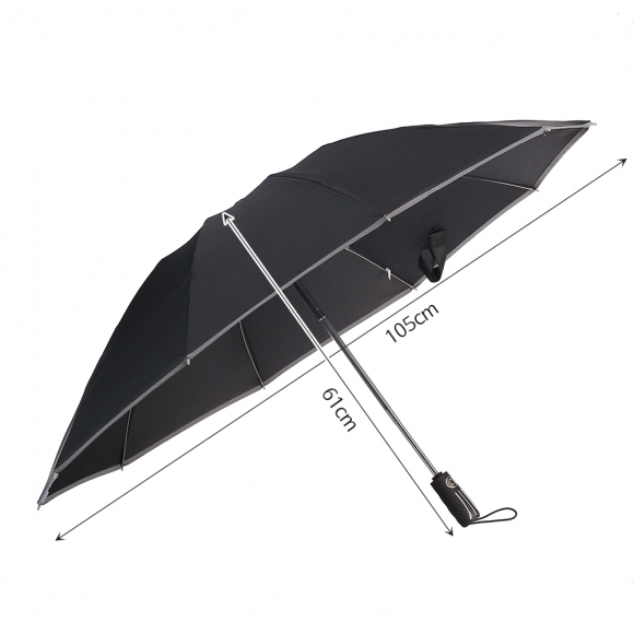 기프트 반사띠 완전자동 3단 우산(블랙)